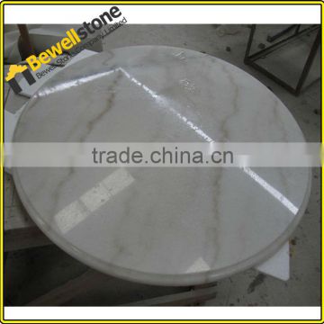 China carrara white marble top round 24"