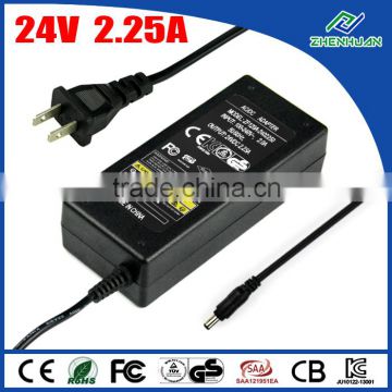54W game console power supply 24v 2.25a power adapter for wii u