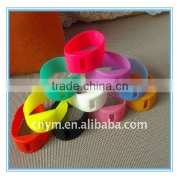 Colored rubber watch band