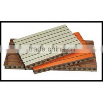 Sound Insulated Wooden Grooved Acoustic Board Interior Wall Panel