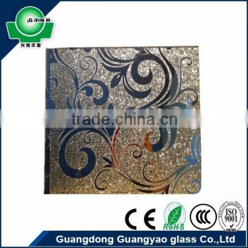 golden or silver printing ink and mirror flower glass for home decor