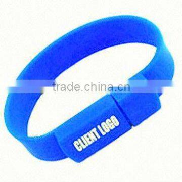 Best-selling USB silicone bracelets ,usb flash drive with custom logo