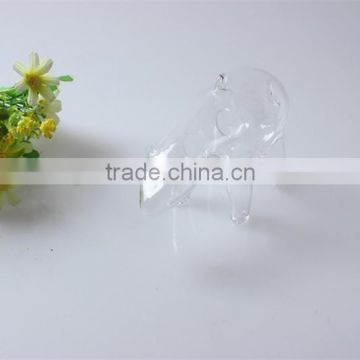 China factory promotional transparent/colorful crystal heat resistant glass polar bear christmas decoration