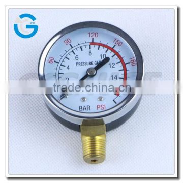 High quality 2.5 inch black steel oxygen and acetylene gauges for sale