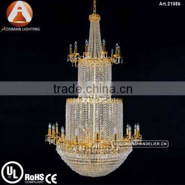 Empire Large Crystal Chandelier for Hotel Decoration