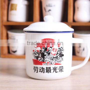 China supplier16oz ceramic and stainless steel mug