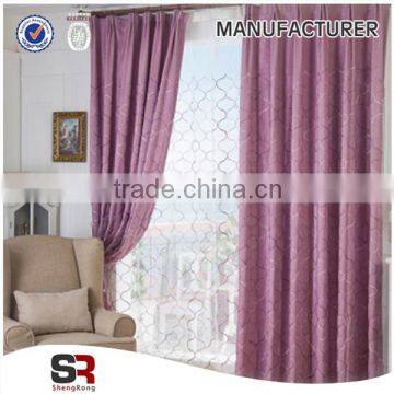 high quality flocking organza curtain