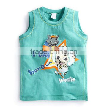 Boys and Childrens Printing Sleeveless T-shirt