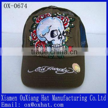 manufacturer customised embroidery logo fake hair hat