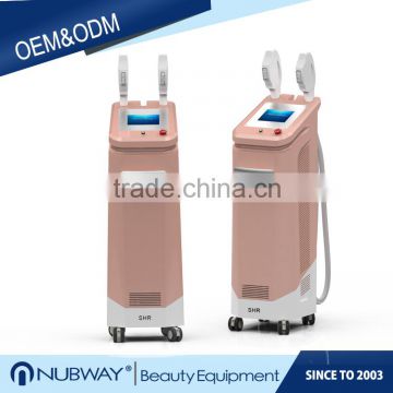 Nubway 2016 professional painless CE approved new hair removal ipl shr machine