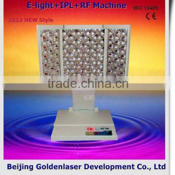 640-1200nm Www.golden-laser.org/2013 New Style E-light+IPL+RF Multifunction Machine Facial Toning Device Speckle Removal