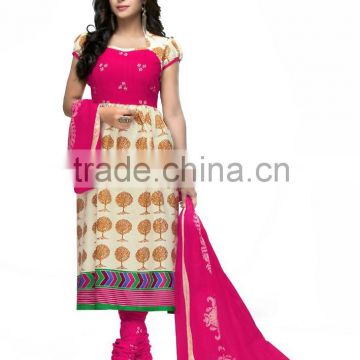 Beige and pink dress material wholesale