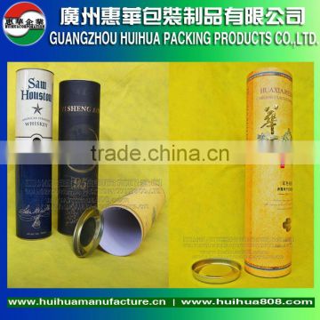 Round tube paper cylinder box packaing for wine