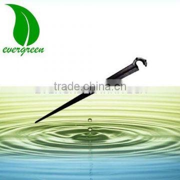 Irrigation plastic tubing support stake