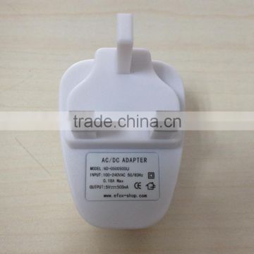 Mobile Charger English Type Output Use for Mobile Phone 5V 1A