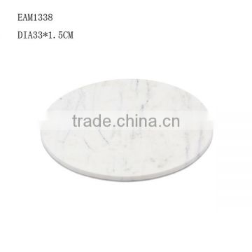 White Circle Marble Platter