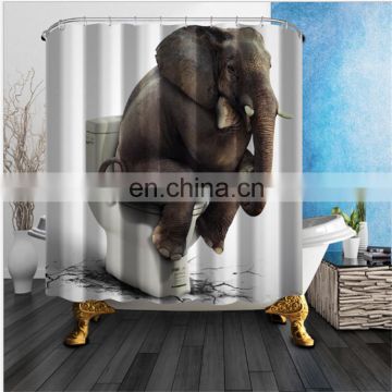 latest curtain designs digital printed and printing waterproof shower curtain