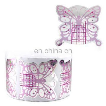 Pro Self-adhesive Butterfly Nail Form Nail Art Guide Extension Sticker