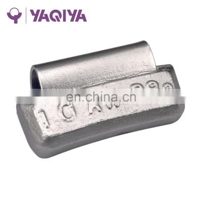 Lead material wheel balance weights both for steel and alloy rim use