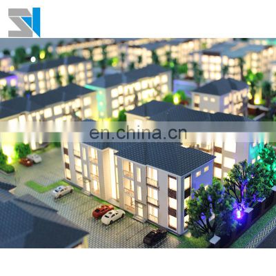 Miniature model for villa building plan with figures/perfect led lighting,scale model maker
