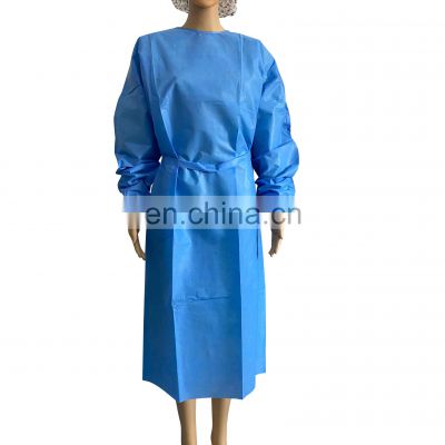 disposable women's long sleeve safety gowns in hospital