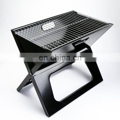 Notebook Folding Portable Charcoal BBQ Barbecue Grill With Chrome Plated Cooking Grid Parrilla Mini Portatil