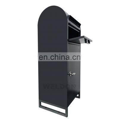 Metal outdoor parcel delivery box