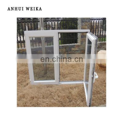 casement window hot sales Latest design Glass Tilt vinyl Lattice Tilt-turn 48x48 single casement window