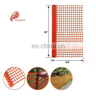 Easy visible orange color plastic fence snow fence construction netting