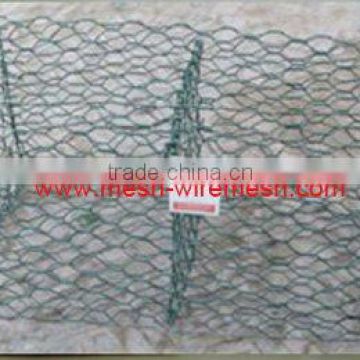 Woven mesh gabion