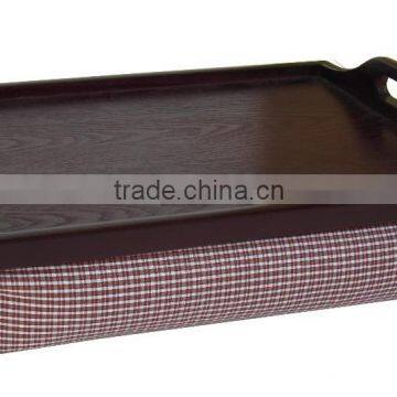 Wooden tray with fabric