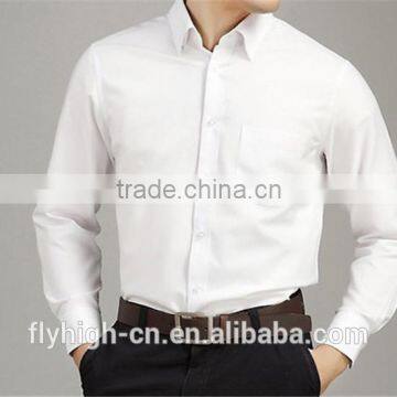 China made long sleeves traditional white shirts for men