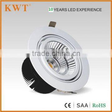 Shenzhen KWT 5 years warranty 100lm/w dimmable rotatable citizen cob led downlight 35w/40w/45w/50w/55w