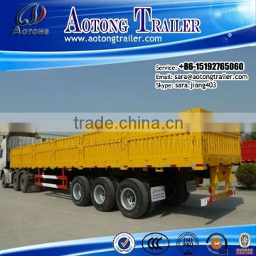 brand new 3 Axles Truck Semi-Trailer,Flatbed Type Semi Trailer Manufacturers,Side Wall Trailer for sale
