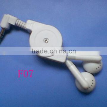 portable retractable cable and earphone retractable ear buds