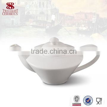 stock porcelain white turkish tea pot for hotel use