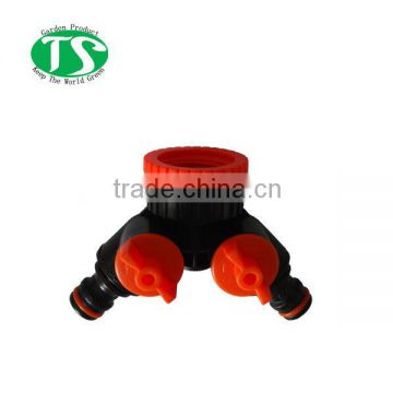 new two way hose connector with valve
