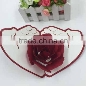 3D wedding card blessing card fo mariage red card