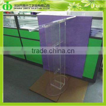 DDL-0029 ISO9001 Chinese Factory Made SGS Test Crystal Clear Acrylic Pulpit