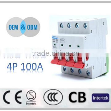 high quality competitive price 100a 4pole isolator