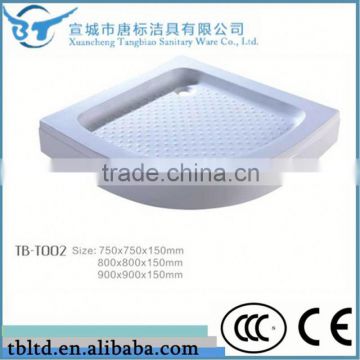 Factory made directly TB-T002 corner cheap deep fiberglass acrylic america standard shower tray