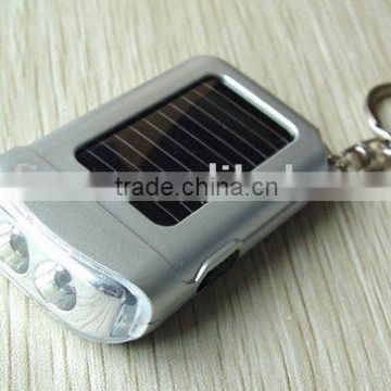 Solar key chain 3 LED flashlight solar flashlight