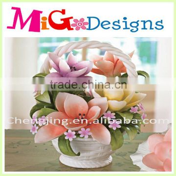 Handicraft Hotsale Ceramic Flower Basket gift