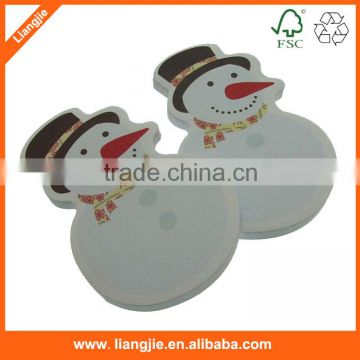 Custom Die Cut Snowman Shaped Sticky Notes