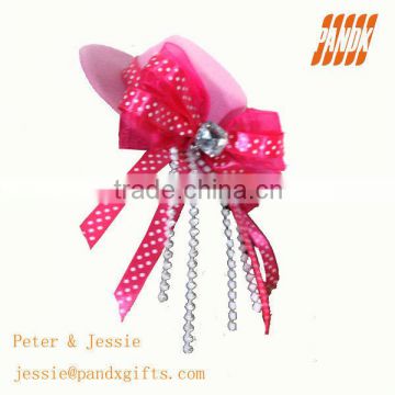 Wedding party accessories Hairpin with pink and lace