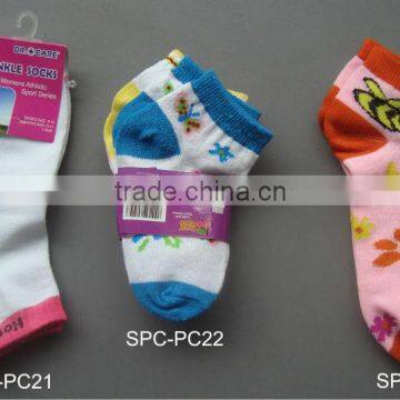 kids socks,spendex with cotton,embroidery and printed,cheap price