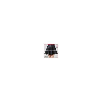 2014 latest design black winter sexy mini short leather skirt for women