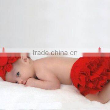 Baby girl cotton bloomers ruffles diaper cover red bloomer for newborn baby wholesale factory price