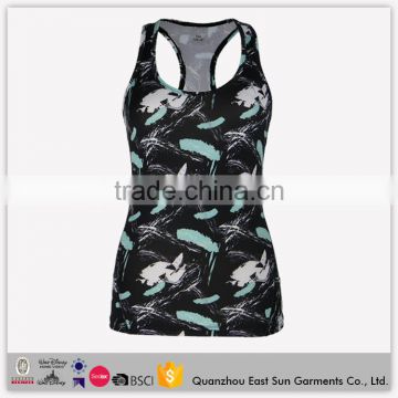 Custom Hot Sales Black Latest Design Girls Tank Top Breathable Yoga Wear Colorful Running Singlet For Ladies Summer