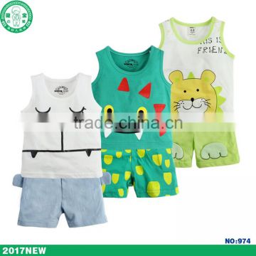 2017 hot sale summer sleeveless clothing baby clothes